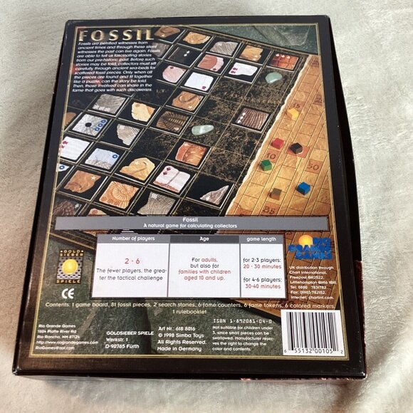 Fossil Puzzle Board Game by Klaus Palesch Rio Grande Games 1998 Complete - Picture 2 of 9